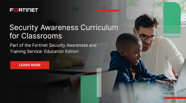 The Security Awareness Curriculum is part of the @Fortinet Security Awareness and Training Service: Education Edition. The classroom-ready curriculum is designed to build students’ #cyber skills with age-appropriate lessons. Learn more: ftnt.net/6017bqhRh
