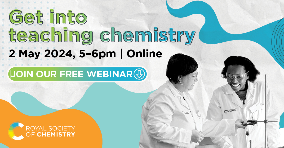 What’s it really like to be a chemistry teacher? Find out from a panel of trainees, early career and experienced chemistry teachers at our webinar. If you’re curious about a teaching career, come along – now’s your chance to have your questions answered: rsc.li/3JvNSTs