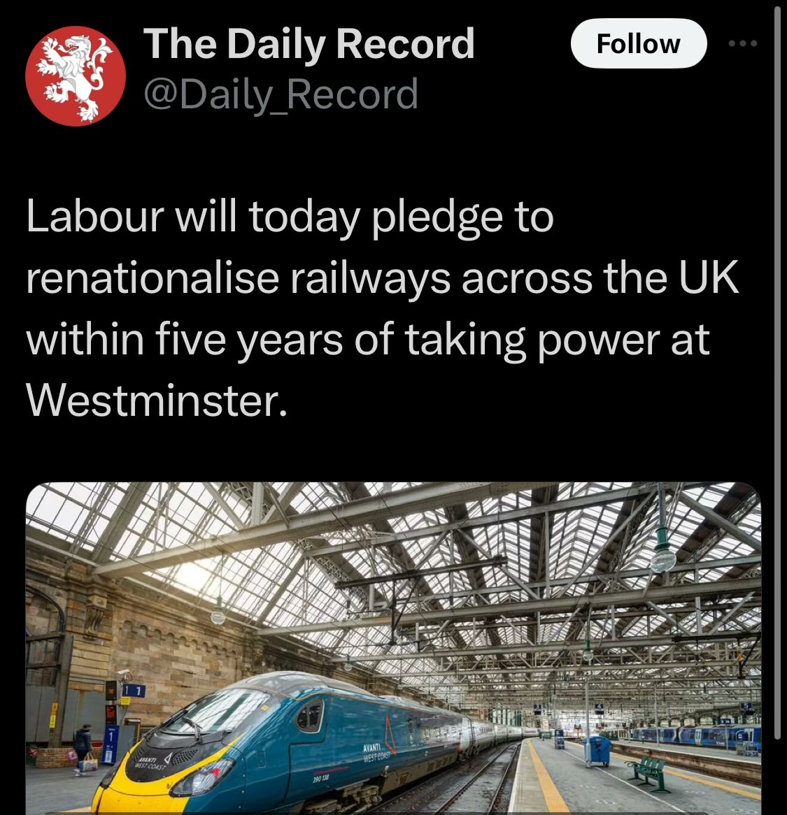 You mean 'down south' as they are already nationalised in Scotland, thanks to the SNP @scotgov but don’t let facts get in the way of your narrative.🙄