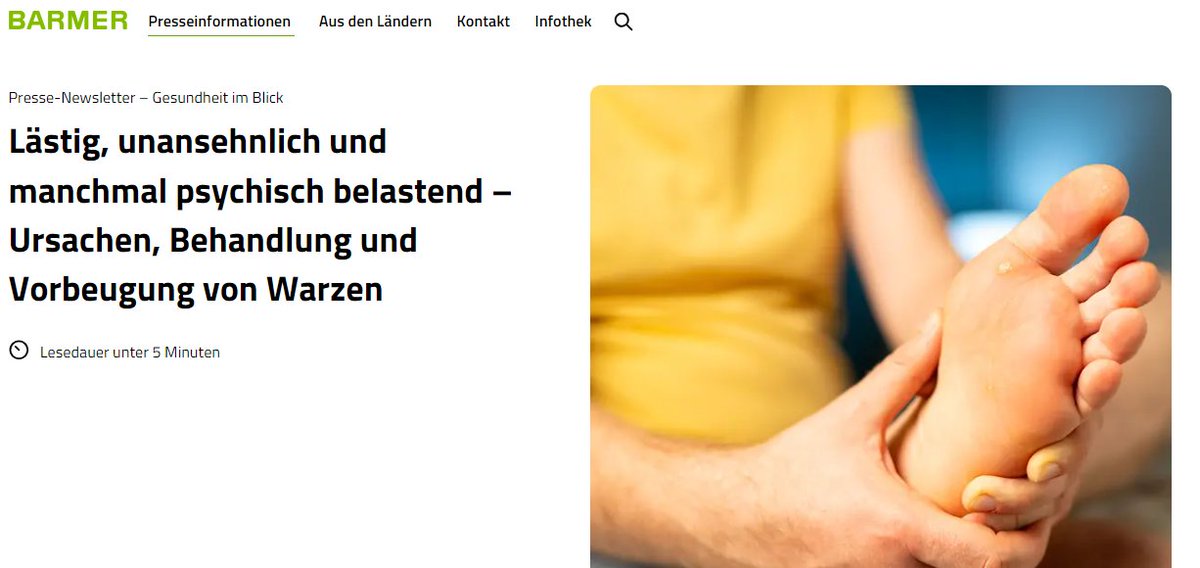 🧙‍♀️ Die Hexe im Märchen hat häufig eine mitten auf der Nase 🧙‍♂️
Warzen sind eine Hauterkrankung, die ansteckend und weit verbreitet ist. Die #BARMER beschreibt Ursachen und Symptome, Behandlungsmöglichkeiten und gibt Tipps zur Vorbeugung. barmer.de/p028291