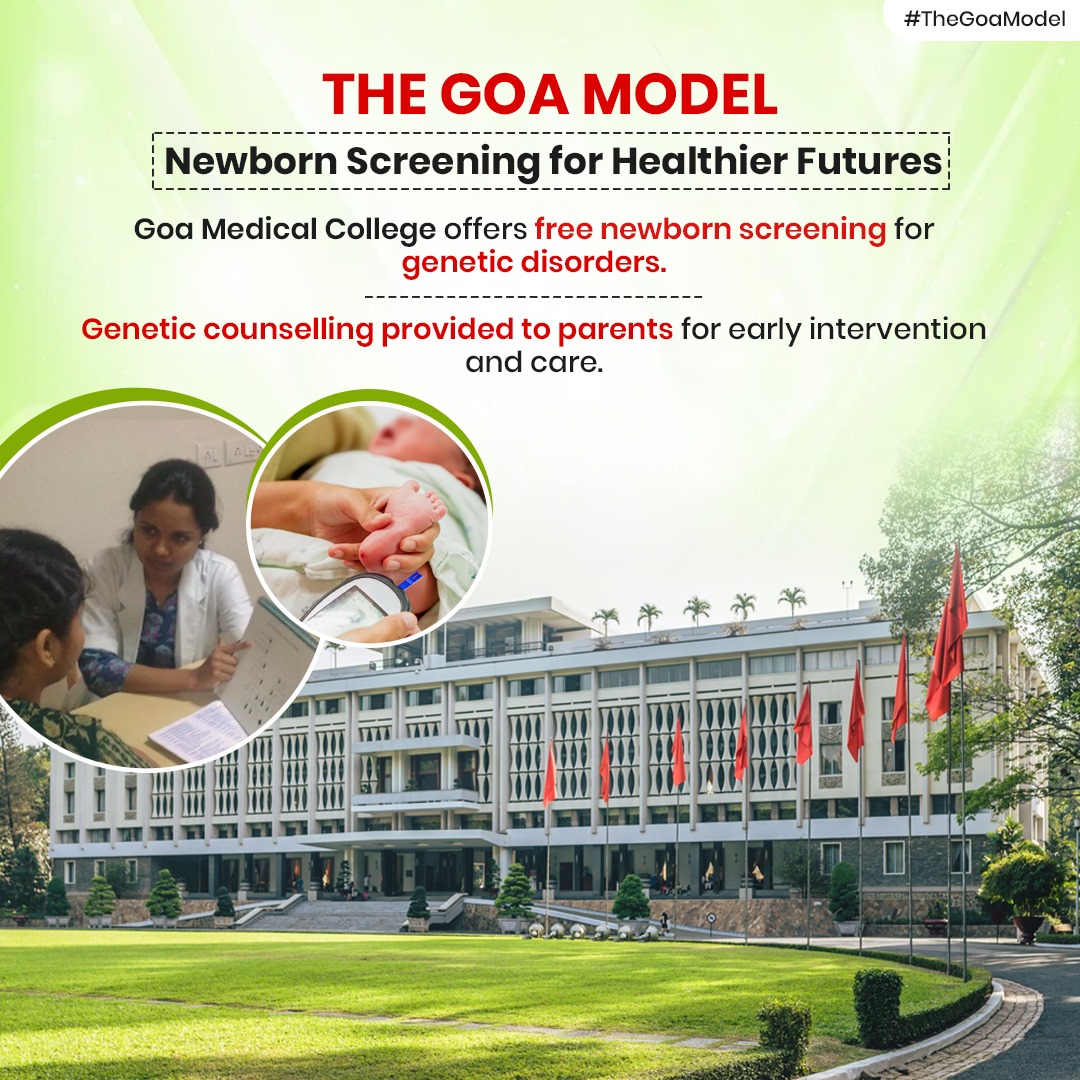 Goa Medical College leads the way with free newborn screening for genetic disorders. Empowering parents with genetic counselling, Goa’s Health Department is forging healthier future. #HealthcareForAll #GeneticScreening #TheGoaModel
#GoaMedicalCollege #NewbornScreening