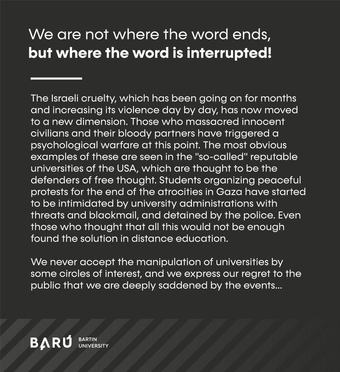 🇹🇷Sözün bittiği değil, sözün kesildiği yerdeyiz❗️ 🌍We are not where the word ends, but where the words is interrupted❗️ @Columbia @UNM @Harvard @MIT