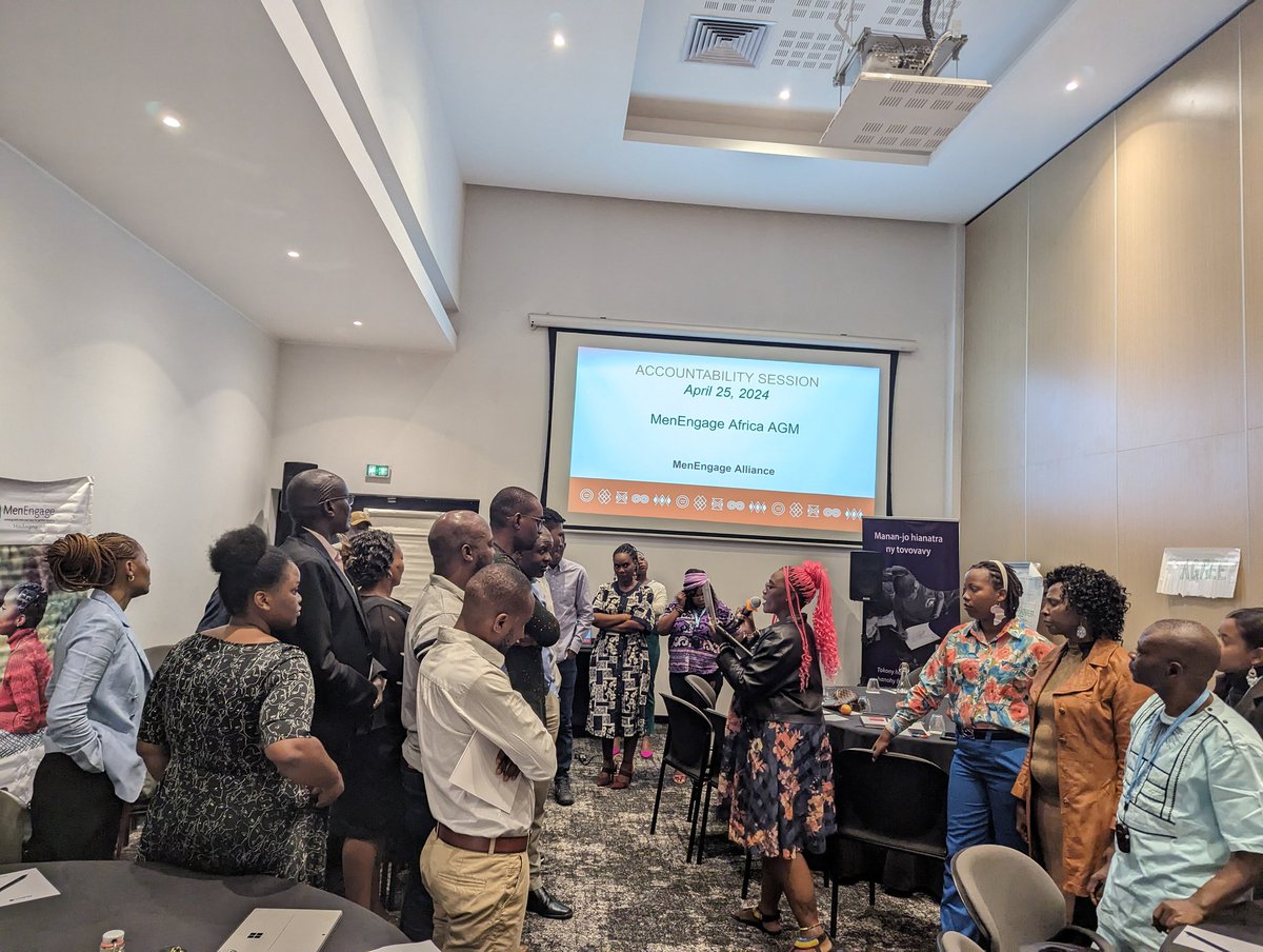 Happening Now.. Why Accountability? The #MenEngageAfricaAGM starts this morning with a session on the importance of accountability. According to @CyprianNarzis from @MenEngage_Tz ' It facilitates the process of identifying gaps in the course of performing our work '