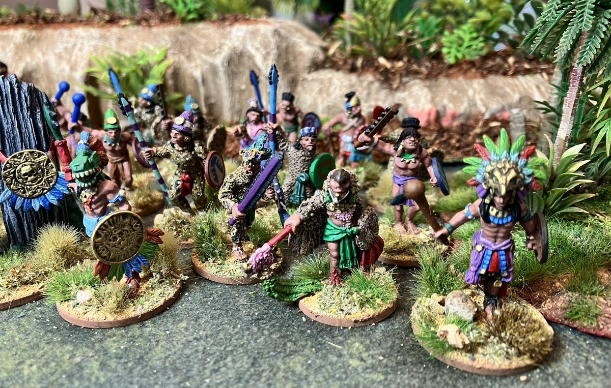 Warfare in the New World - Aztec Tribe Cuitlahuaque. 
#28mm #Aztec