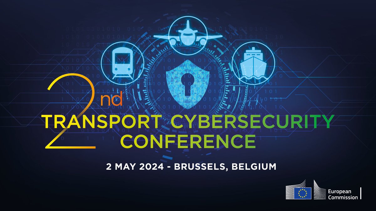 ❓How can we navigate cybersecurity challenges in transport? ✈️🚆🚢 Join us for an all-day #TransportCybersecurity Conference on 2⃣ May to find out more! 📍Brussels Secure your spot now➡️ europa.eu/!PbncYd