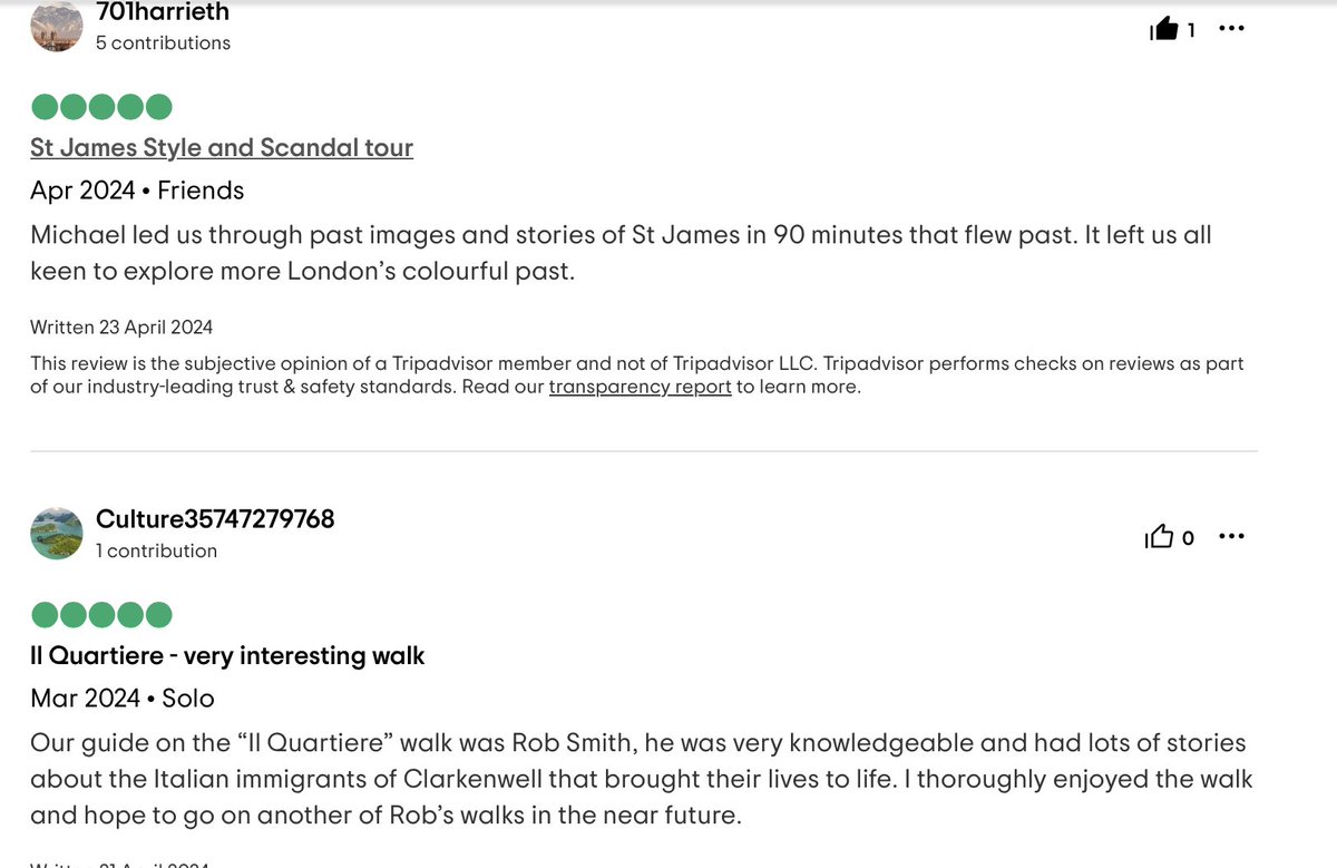 Thanks for our latest five star @tripadvisor reviews.  We really appreciate them.  We have more great walks coming up this weekend. footprintsoflondon.com  @rob_s_smith @YourLondonWalks #guidedwalks #walkingtours  #guidedlondonwalks #londonwalks #lovelondon