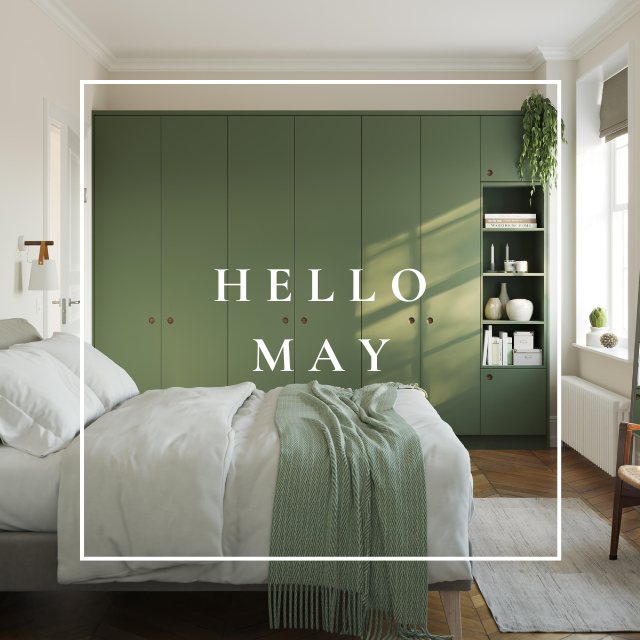 Hello May, we're ready for you! Are you having a good clearout this Spring? If you've done the hard bit and decided what you're keeping and what's got to go, it's time for the fun bit - plan your dream bedroom! Book your free design consultation info@kitchensbespoke.co.uk