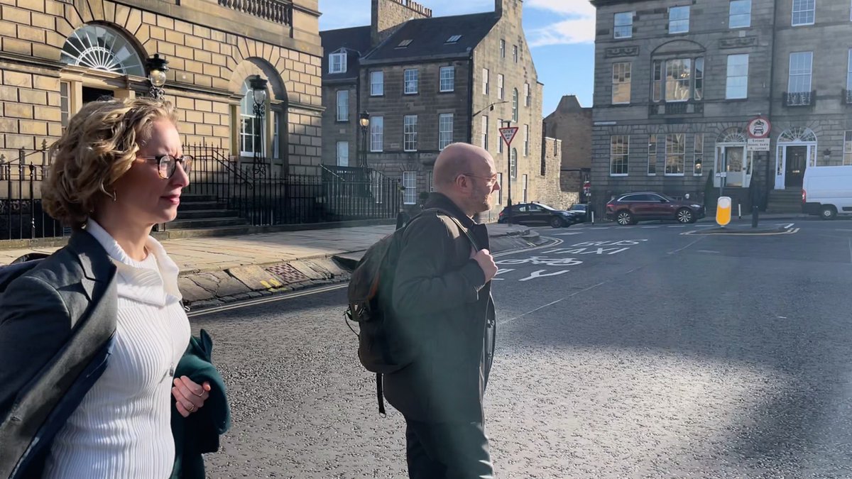 NEW Scottish Green Party co-leaders Patrick Harvie and Lorna Slater have left Bute House in Edinburgh ahead of an emergency Scottiah government cabinet meeting there. They made no comment when asked if their power-sharing deal with the SNP was over.