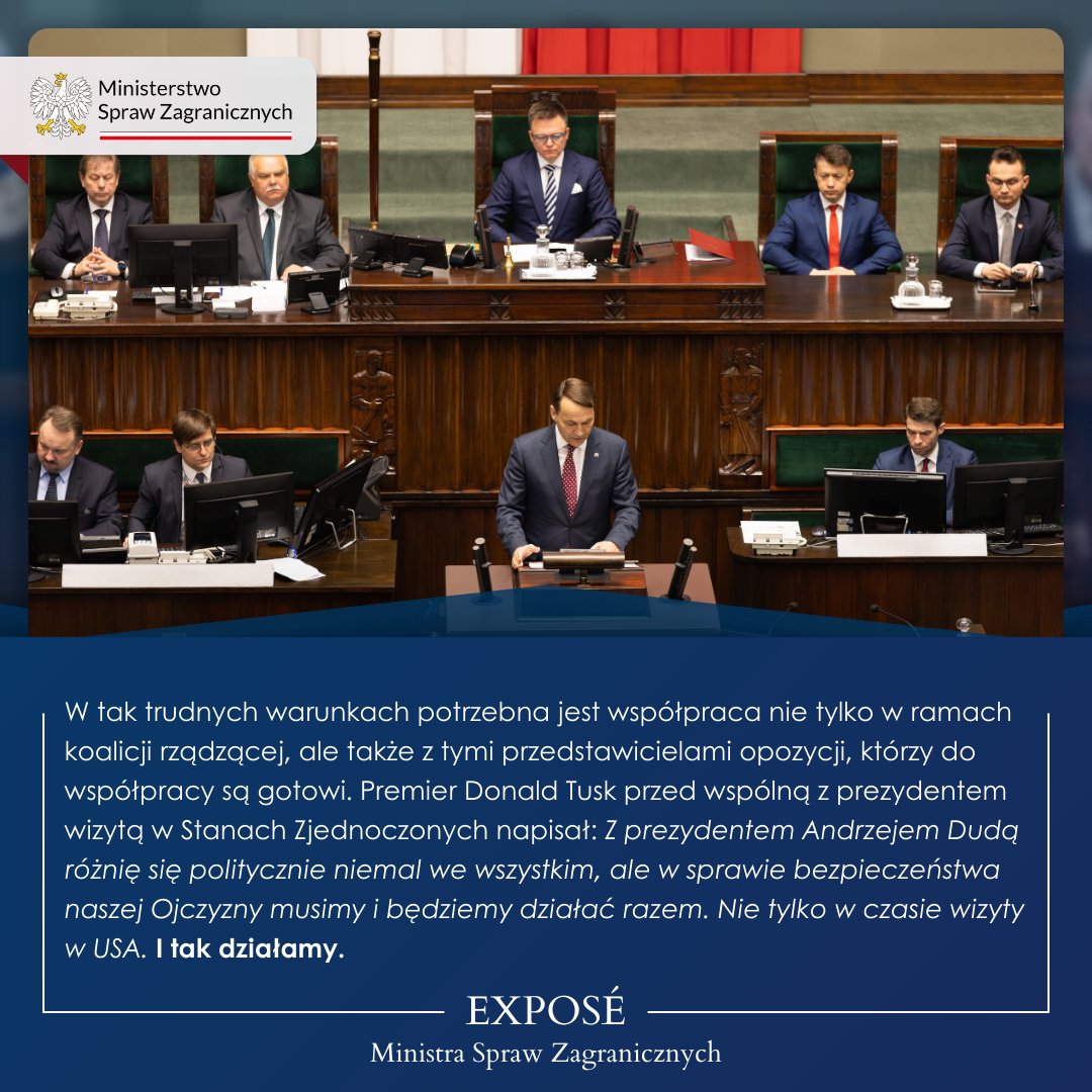MSZ_RP's tweet image. Min. @sikorskiradek podczas #exposéMSZ⬇️