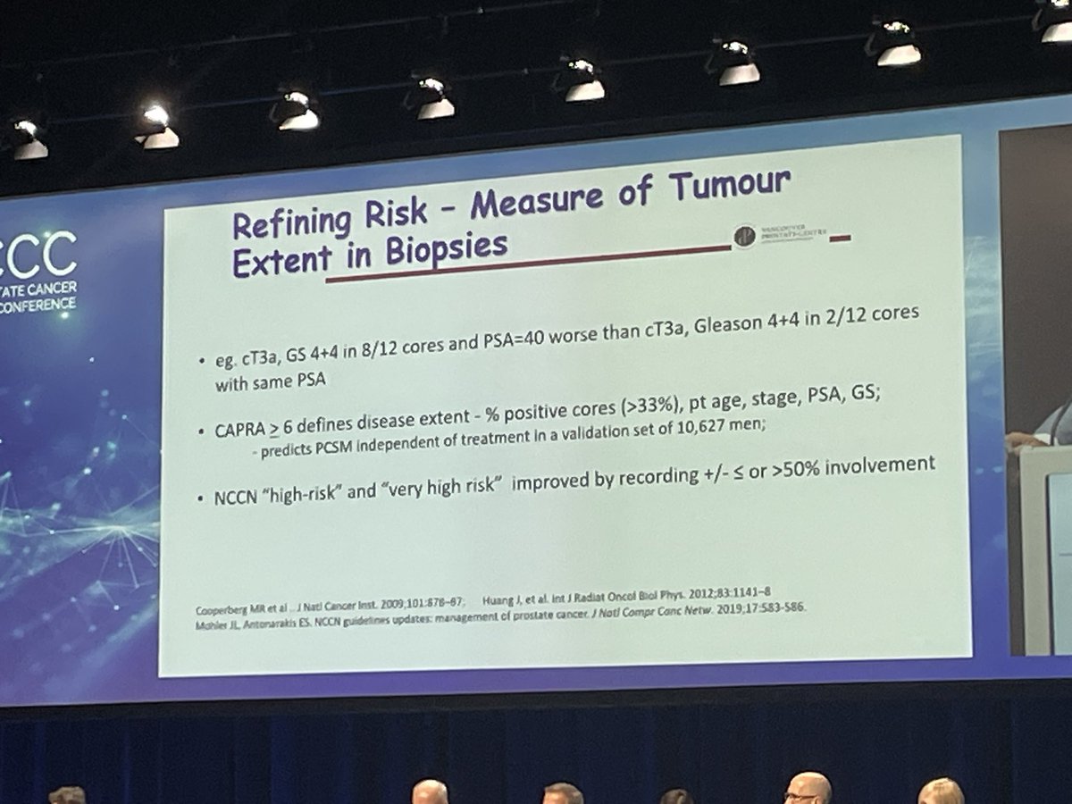 LoebStacy's tweet photo. Nuances and challenges of defining high-risk #prostatecancer by @marty_gleave #apccc24 -recommends stratifying high risk group into tiers based on risk factors https://t.co/8j0ZTythUr