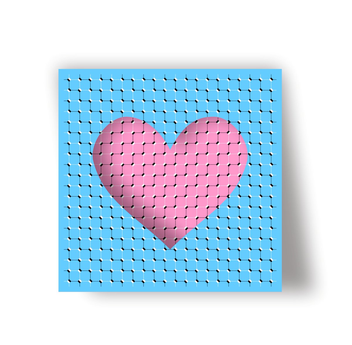 The heart and/or surround appears to move.