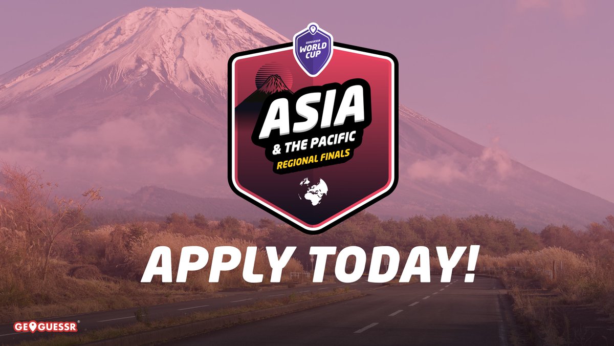 Registrations is open for the Asia & the Pacific Qualifier 🥳 👀 Do you have what it takes to compete in the Finals in June together with: 🇦🇺@realzi8gzag 🇯🇵@si417_ 🇮🇳@matepotato 🇨🇳Jupa Read the rules and register at👇geoguessr.com/world-cup Registration closes on April 29!