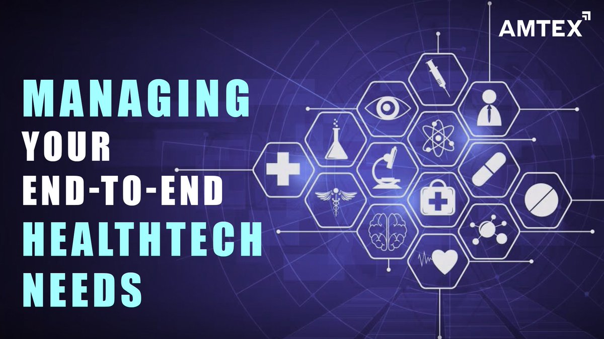 Stay ahead in #healthcare with the latest #tech trends! Amtex Systems offers complete #healthtech #talentsolutions to boost your productivity, quality, & value. Discover new developments & harness cutting-edge technologies with top industry #talent. Contact us today to learn more
