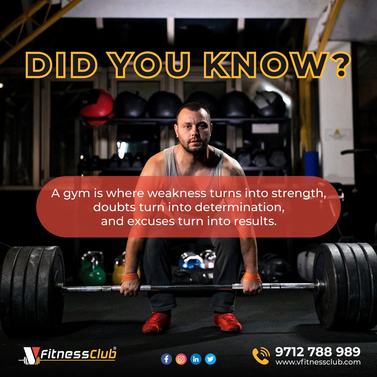 Discover the Power of Transformation: In the Gym, Weakness Becomes Strength, Doubts Fuel Determination, and Excuses Yield Results. Embrace the Journey!

#vfitnessclub #GymManagement #FitnessTech #GymSoftware #WorkoutManagement