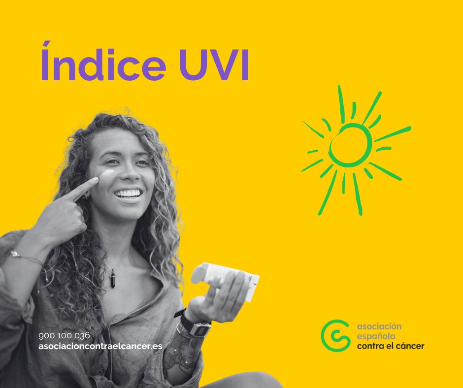 Cuanto mayor es el número del UVI, mayor es el riesgo de daño por las radiaciones. Y esto hace que se deban tomar mayores precauciones para protegerse del sol. ¿Qué es el UVI y cuánto hay en tu zona? contraelcancer.es/es/todo-sobre-…