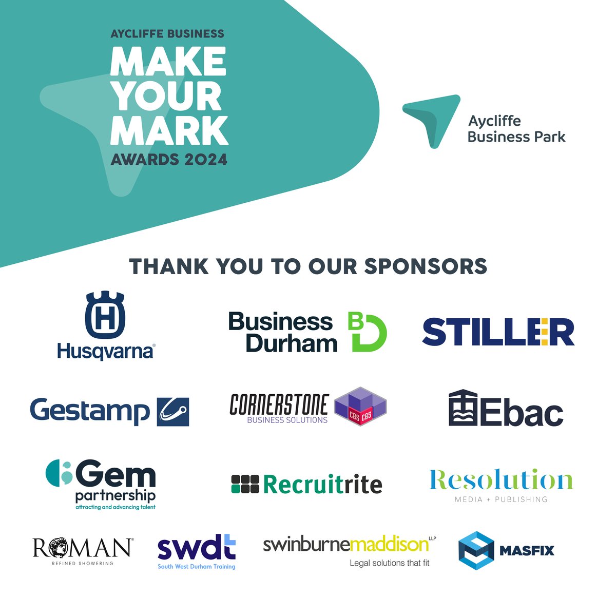 We’re looking forward to joining Aycliffe Business Park Community, sponsors and finalists to the 2024 Make Your Mark Awards in exactly two weeks.

Deadline to book tickets, costing £85 each, is 5pm on Friday.

They’re available by emailing martin@resolutionpublishing.co.uk