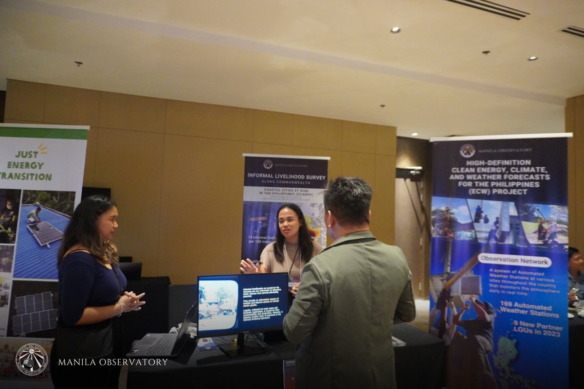 The Manila Observatory actively engaged participants through an interactive booth at the Breakthrough Resilience: An Urban Resilience Conference, organized by @CatholicRelief Services Philippines at the Seda Hotel in Manila from April 24-25, 2024.