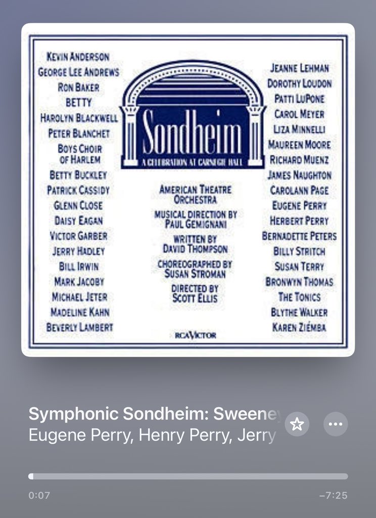 Currently Listening To: #StephenSondheim