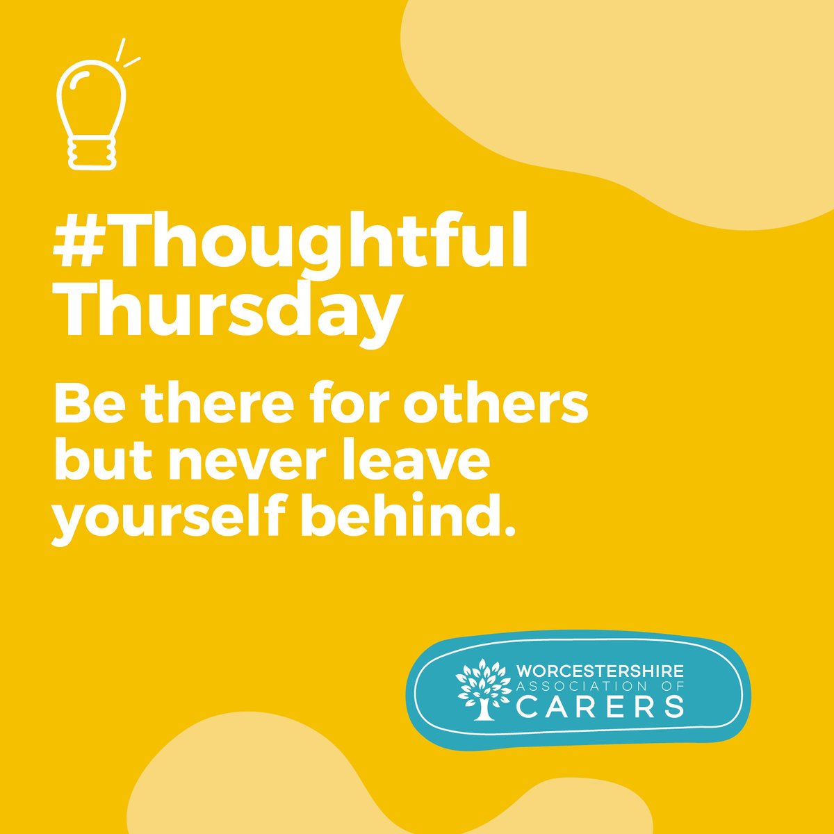 A reminder that whilst caring and supporting others, we must remember to not lose sight of our own needs.💛 #unpaidcarers #carerwellbeing #carersupport #worcestershire #mentalhealth #mentalwellbeing #selfcare #wellbeing #thoughtfulthursday #thursdayvibes #thursdaythoughts