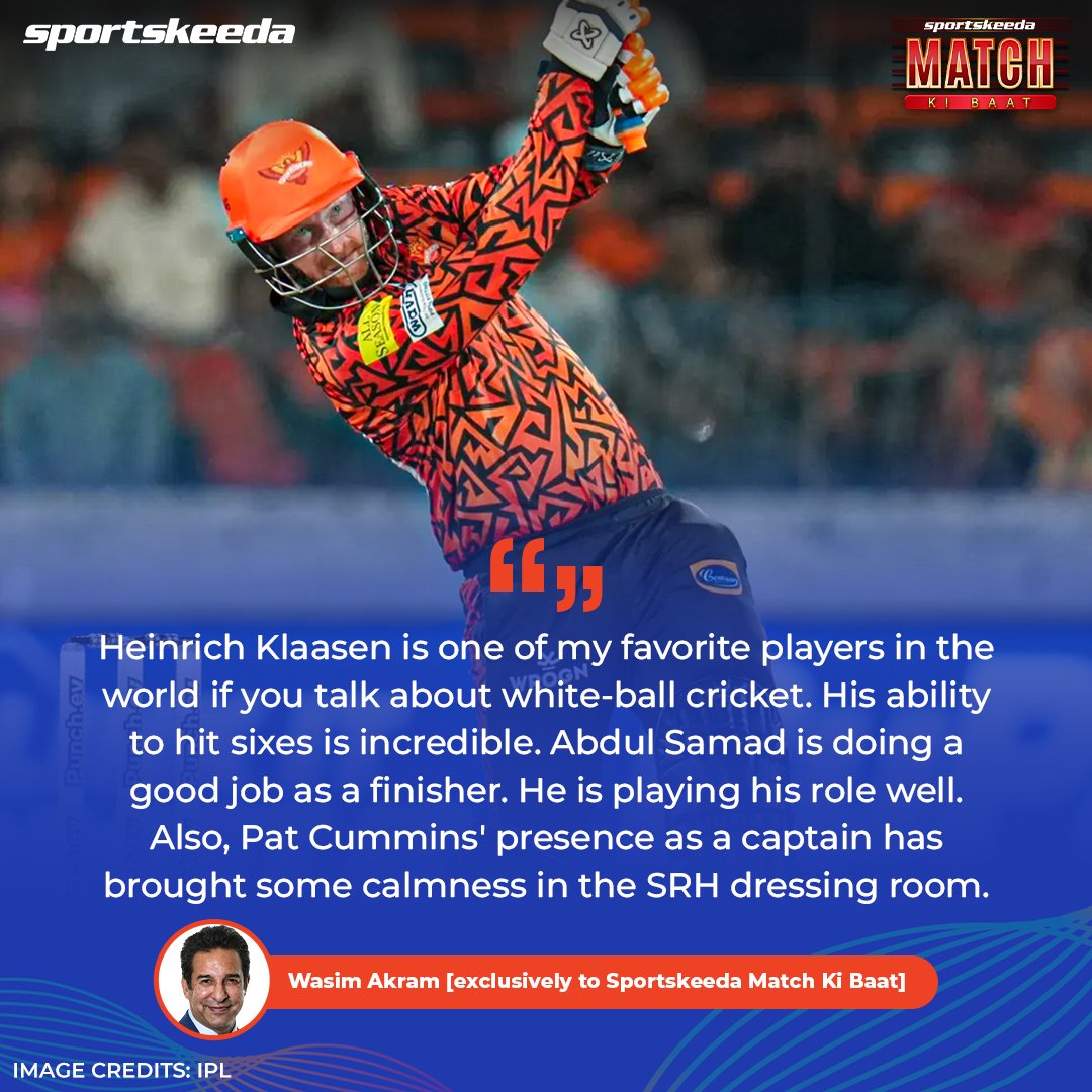 Wasim Akram praises Sunrisers' batting and Pat Cummins' calm leadership 🧡👏

#WasimAkram #IPL2024 #Sportskeeda #SRH