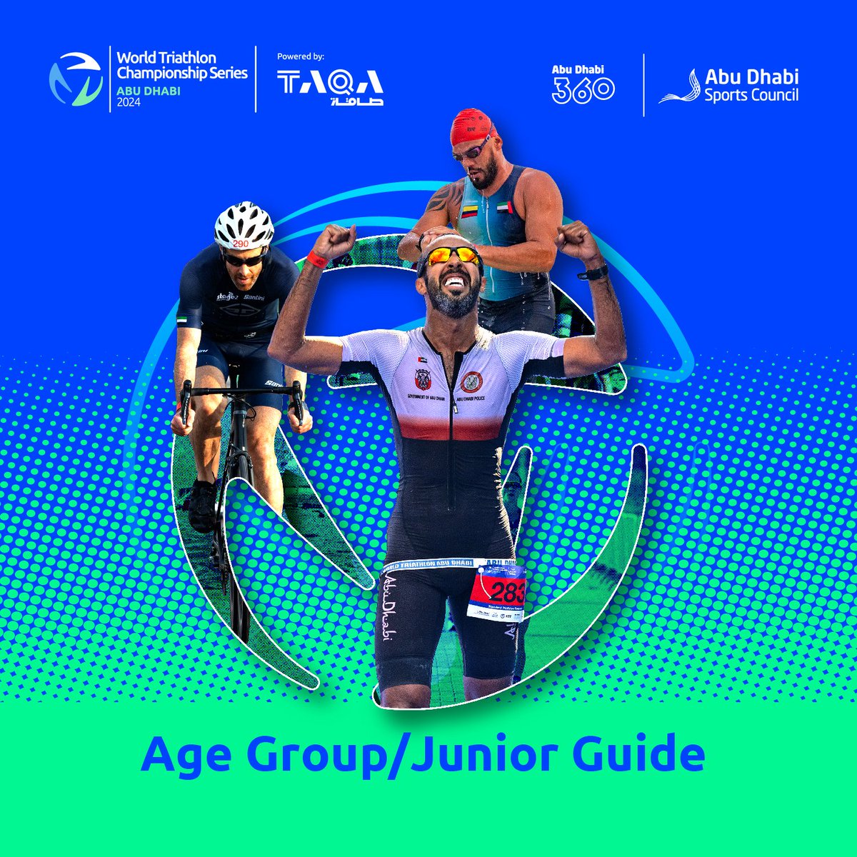 Everything you need to know about race weekend is now at your finger tips! Download the guide for Age Group &amp; Junior athletes. abudhabi.triathlon.org/athlete_guides/

كل معلومات سباقات الفئات العمرية ضمن بطولة أبوظبي العالمية للترايثلون أصبحت الآن في متناول يديك! انقر هنا لتنزيل الدليل الرياضي