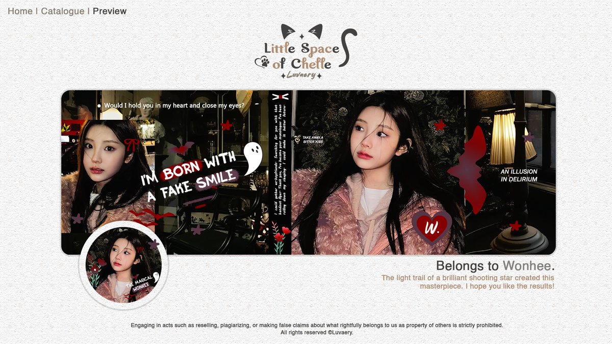 Help repost ya!

Aku ada layout ready stock Wonhee dari katalog Birth yang bisa langsung ditake melalui DM. Price dan detail lainnya bisa cek ALT. Ayo jajan. <3 #zonauang