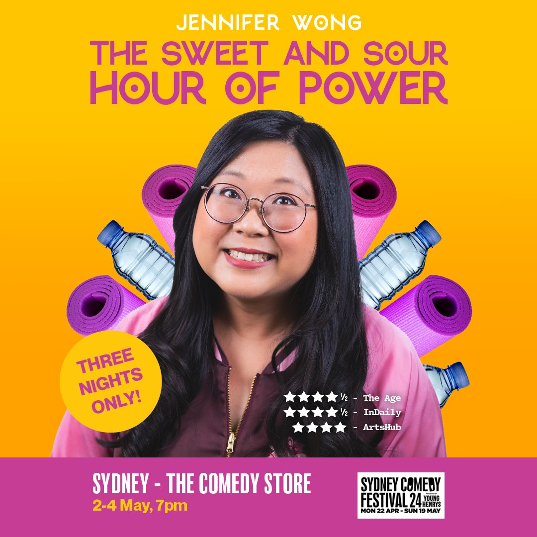 Sydney! After six sold-out shows in Melbourne, The Sweet and Sour Hour of Power is on next week as part of @Syd_Comedy_Fest! Come for exercise horror stories, live punning, and free zines! Three shows only - would love to see you there! Tickets: sydneycomedyfest.com.au/event/jennifer…