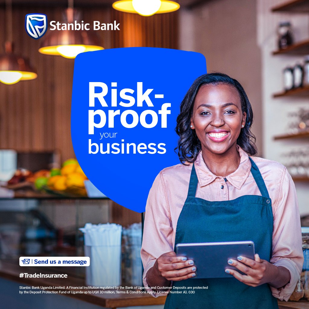 Safeguard your business and  investments against risks  with our #TradeInsurance cover .

Visit: stanbicbank.co.ug/uganda/busines… or send us a message to learn more