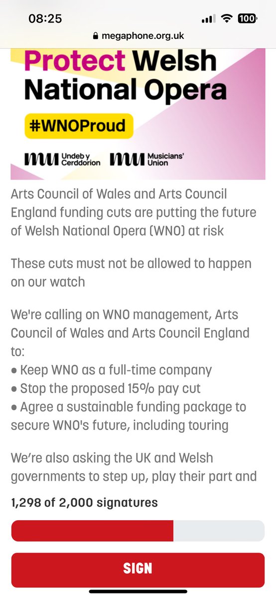 Please can I ask everyone to sign/share/retweet the h*ll out of this petition asking our politicians to #SaveWNO before it’s too late. Once it’s gone, it’s gone. megaphone.org.uk/petitions/prot… @lesley4wrexham @lucyfrazermp @ThangamMP @WeAreTheMU @EquityUK @FreelancersMake