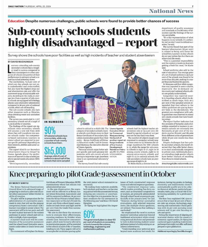 Sub-county schools students highly disadvantaged @usawaagenda @elimikatrust @EduMinKenya