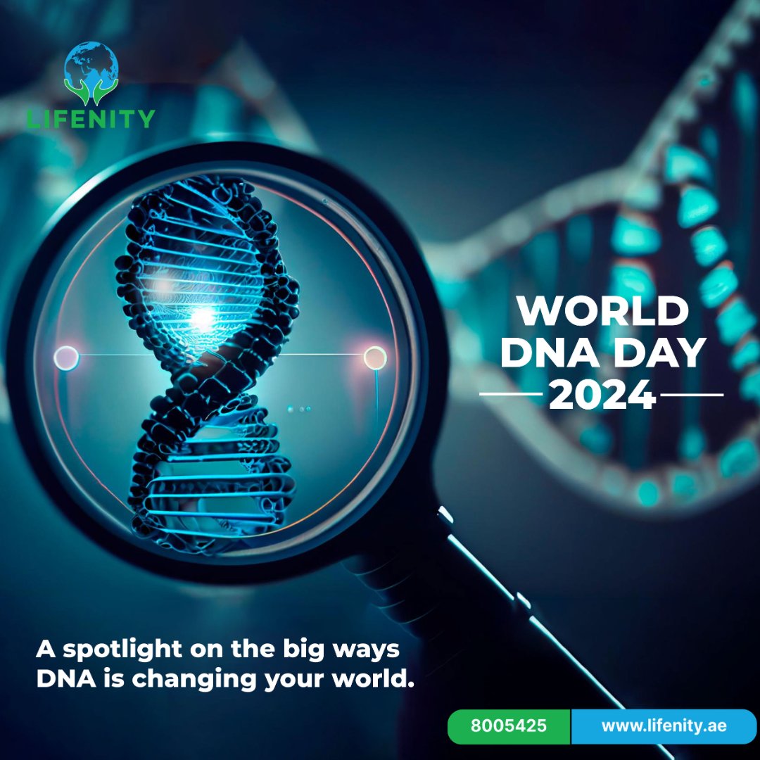 LifenityI's tweet photo. Unlocking the mysteries of life, one strand at a time. On World DNA Day, the remarkable advancements in genetics and the profound impact they've had on medicine, agriculture, and beyond.
 #WorldDNADay #Genetics #Lifenity https://t.co/VmjFpqr0th