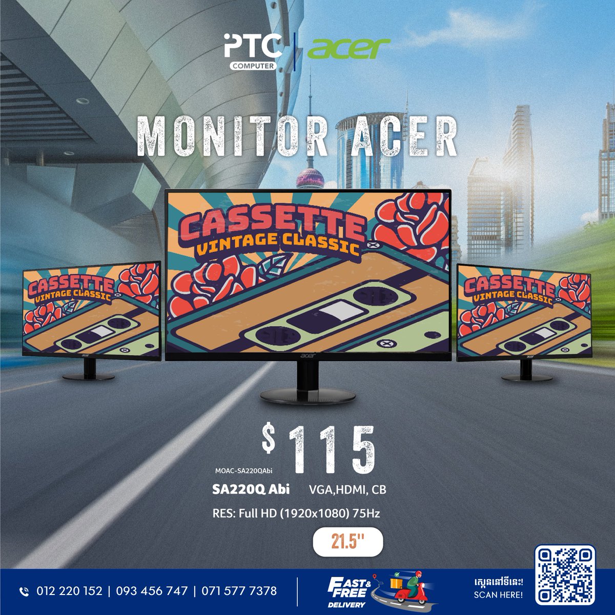 ptccomputerkh's tweet image. ACER Monitor ជាមួយអេក្រង់ 21.5''-24.8'' ធំ បានច្បាស់ FHD សម្រាប់ការងារការិយាល័យ ស្រាល ដូចការងាររដ្ធបាល accounting 📷
ptc-computer.com.kh/ptc-computer
📷Sales contact : 017 633 022
#ptccomputer  #acer #acermonitor #monitor