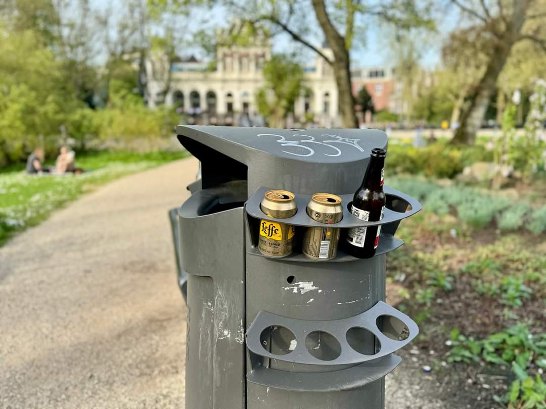 The Dutch are just better at everything. You can leave your cans for someone else to claim the .15c deposit.