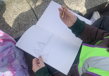 Last Wednesday, Year 5 went to the Southbank in London to sketch some famous landmarks. This let them practice their drawing and shading skills, as well as letting them see the setting for our class book ‘The London Eye Mystery’.