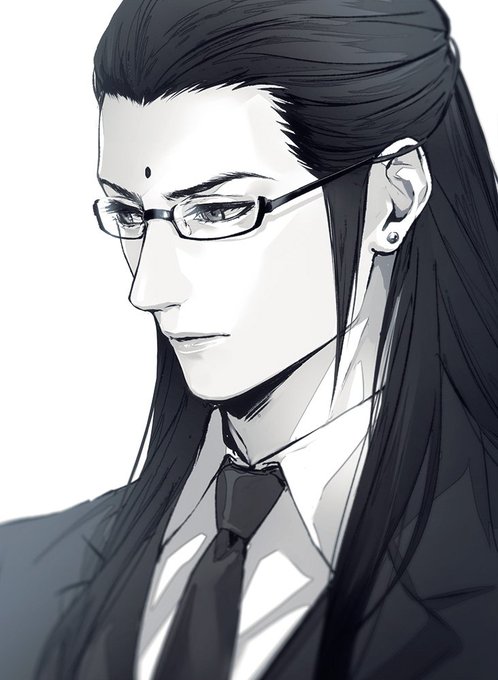 「glasses hair slicked back」 illustration images(Latest)