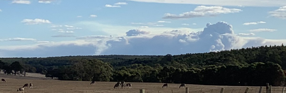 GregSounness's tweet photo. 70km away!!! To all those on the fire ground stay safe. Enough stress in Rural WA with the pressures of fires. Look after each other. https://t.co/ZbhCzgbnmY