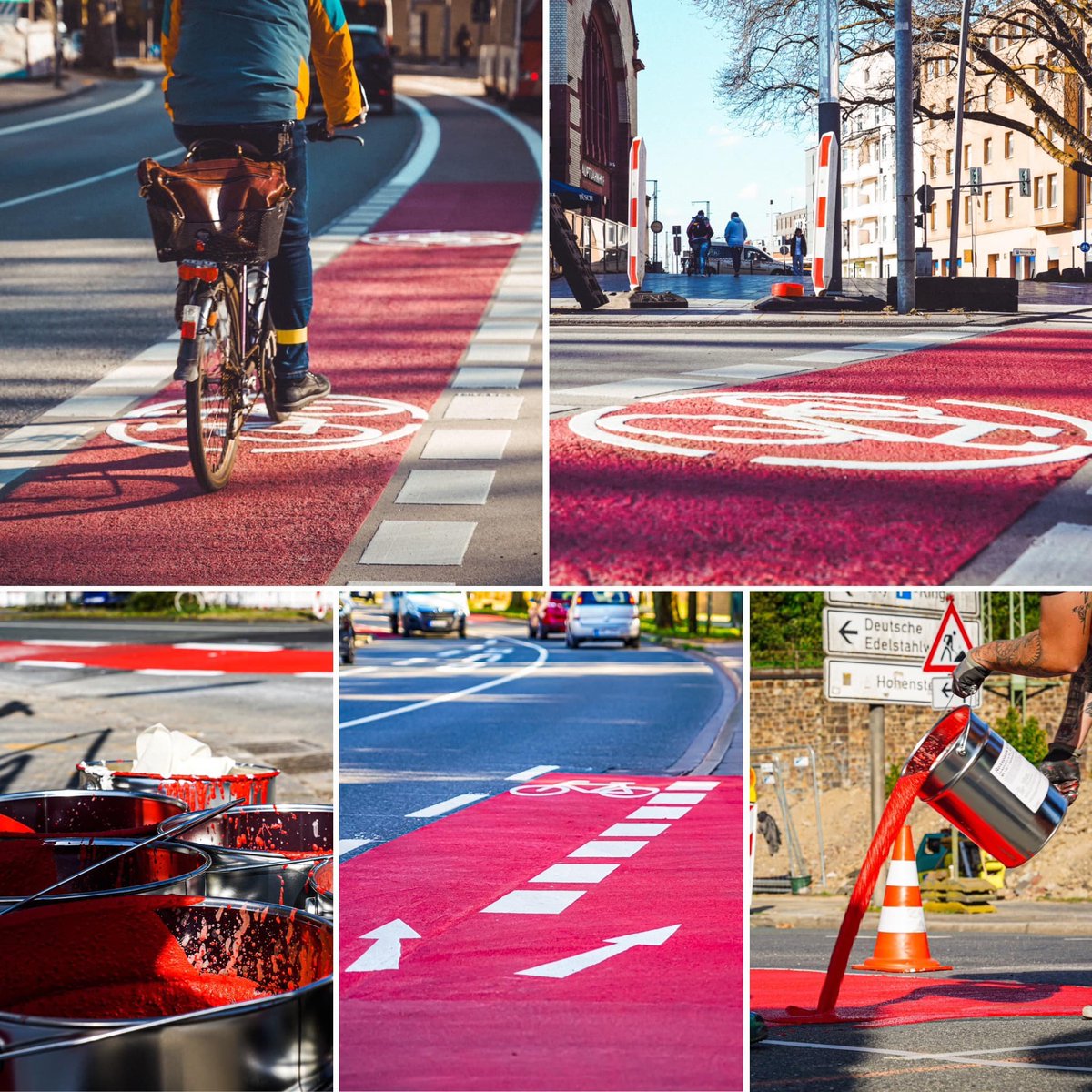 'Paint the town red'.Nachdem bereits im vergangenen Jahr die Farbeimer schon kräftig gerührt wurden, wird der Pinsel auch in der ersten Jahreshälfte auf Wittens Straßen ordentlich geschwungen, um die Verkehrssicherheit für Radfahrende zu erhöhen.🚲🖍️
➡️bit.ly/3xOg4P8