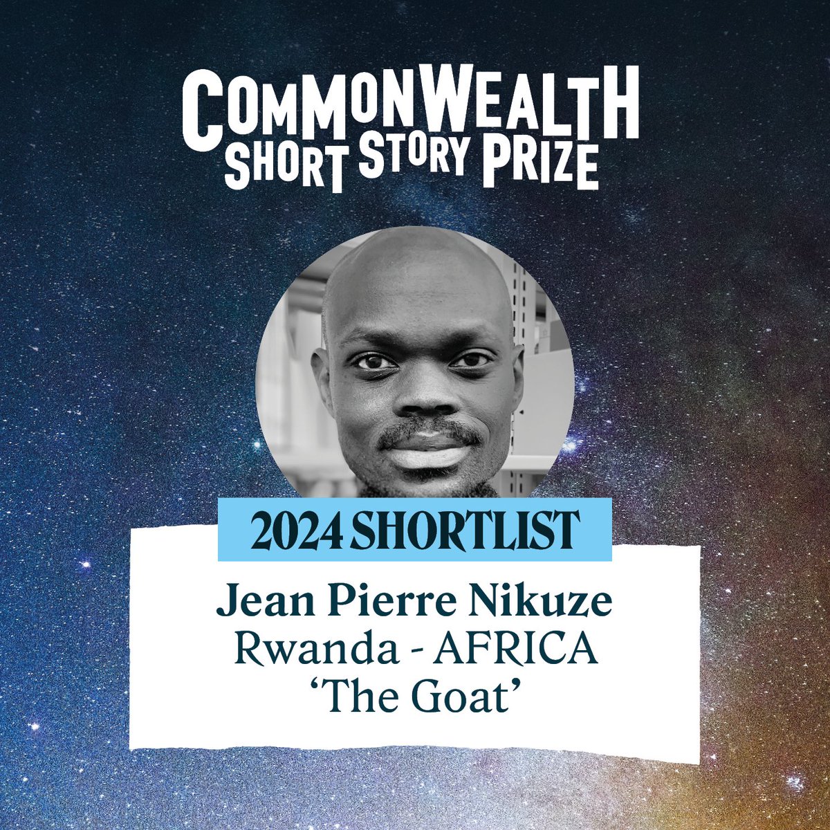 Jean Pierre Nikuze is the first ever Rwandan writer shortlisted for the prize. His story, 'The Goat', is about a woman whose newborn is stolen from the maternity ward, and her own unusual way of dealing with the loss.