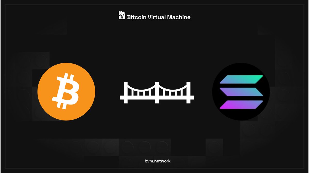 NEW MODULE: THE BITCOIN-SOLANA BRIDGE

All Bitcoin L2s powered by <a href="/BVMnetwork/">Bitcoin Virtual Machine</a> can now deploy a bridge to @Solana, facilitating seamless integration between Bitcoin assets and Solana assets.

<a href="/RuneChain_L2/">RuneChain</a> will be the first Bitcoin L2 to use this Solana bridge module, with a