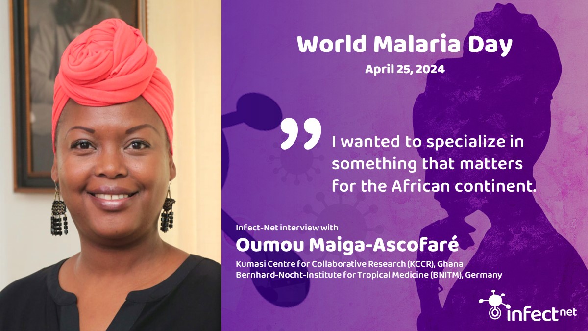 It's #WorldMalariaDay today: April 25! #Malaria researcher Anna Bachmann from @BNITM_de talked to her Ghanaian colleague Oumou Maiga-Ascofaré from @KCCR_GH about her motivation, role models and future challenges in malaria control. @AnnaBachmann11 @MaigaAscofare