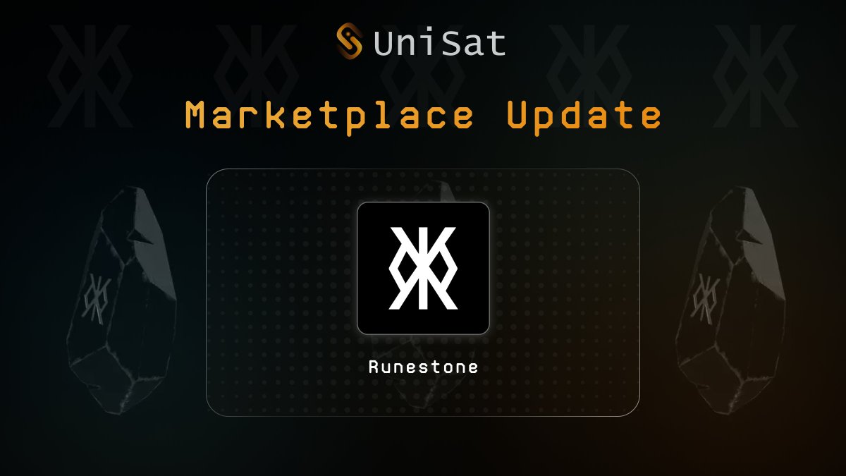 🌟New Collection Now Supported!🌟

Exciting news! We've enriched the #UniSat Marketplace with a new collection! 🔥

🔸 Introducing #Runestone by @LeonidasNFT

🔗 Start trading now: unisat.io/market