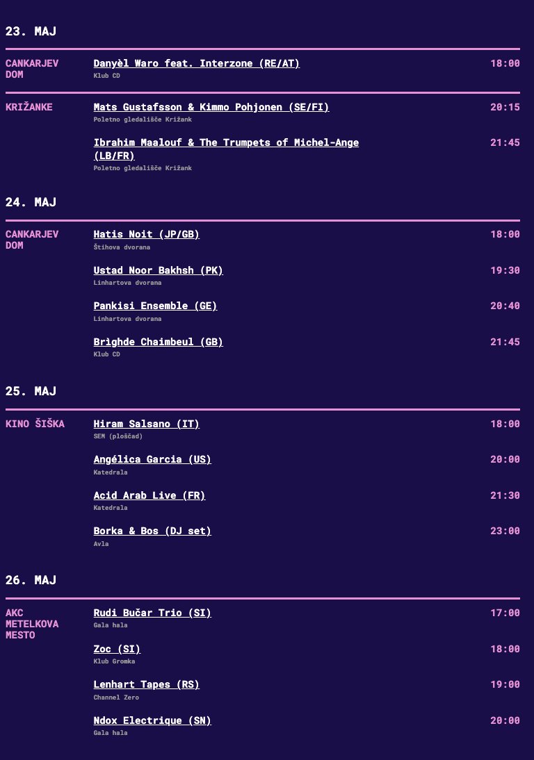 Drugagodba's tweet photo. Prodali smo vse komplete (festivalske vstopnice) 🥳 🙏
V prodaji še naprej ostajajo vstopnice za posamezne koncerte in koncertne sklope! 
🎫 https://t.co/7b8rGjlE9g
Kupite jih lahko na spletu ☝️ in v prodajni mreži @MojekarteSI (Petroli, trafike, Cankarjev dom box office...). https://t.co/GlcKxDP0iA