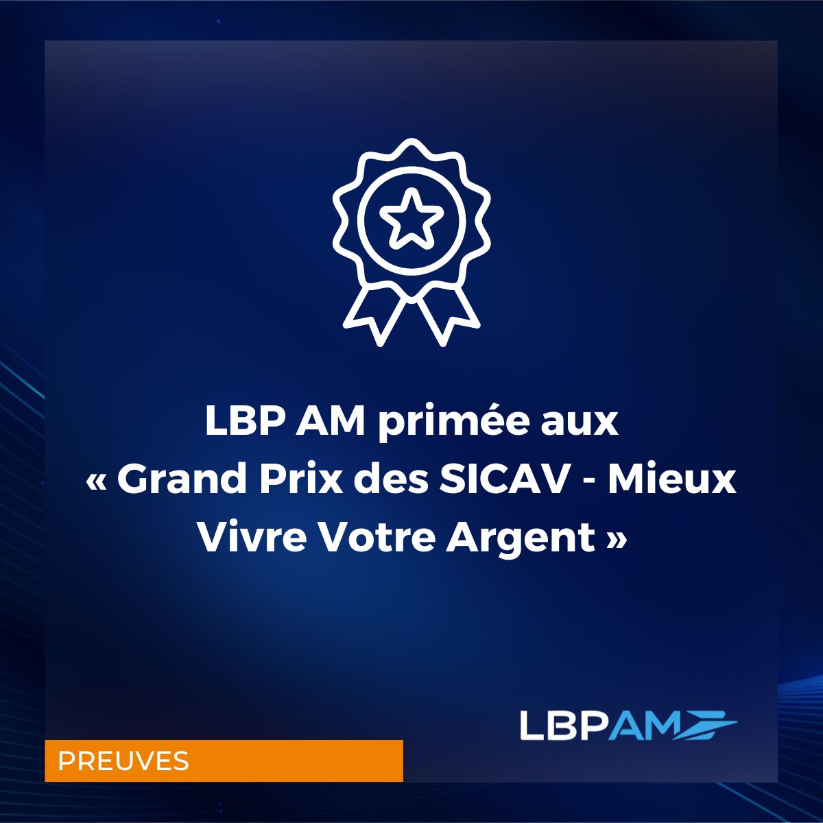 🏆 Nous sommes fiers de vous annoncer que le groupe LBP AM remporte plusieurs labels lors de l’édition 2024 des Grands Prix Sicav de Mieux Vivre Votre Argent. 

Plus d'informations dans l'article ci-dessous 👇
bit.ly/3xJxEDF

#AssetManagement #MieuxVivreVotreArgent