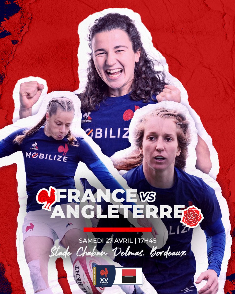 Pas une affiche comme les autres : un Crunch, une véritable finale pour le Grand Chelem ! 🇫🇷🔥🏴󠁧󠁢󠁥󠁮󠁧󠁿 #WomensSixNations #FRAANG #XVdeFrance