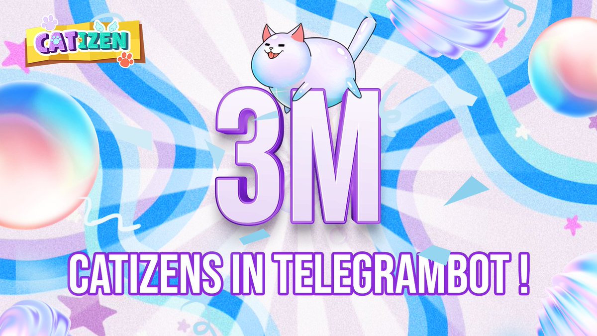 📣 Catizens! Catizen going online for over 1 month and we have amassed 3M Catizens in Kittyverse!🌏 🔥Here are some data we'd like to share🔥 🐾 Total In-Game Catizens: 3M 🐾 DAU: 564K 🐾 On-Chain Meows: 268K 🐾 On- Chain Transactions: 3.3M 😺 The development of Catizen's Phase…