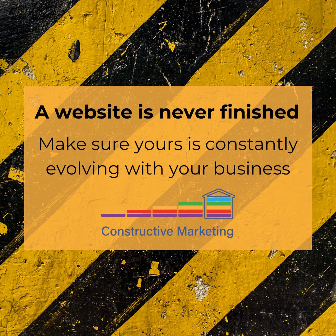 A #website is never finished and should instead evolve with your business. This improves your #BusinessReputation and do wonders for your #SEO. 

Not happy with your current site? Give us a call on 01903 686858 or email our web team at web@constructivemarketing.co.uk.