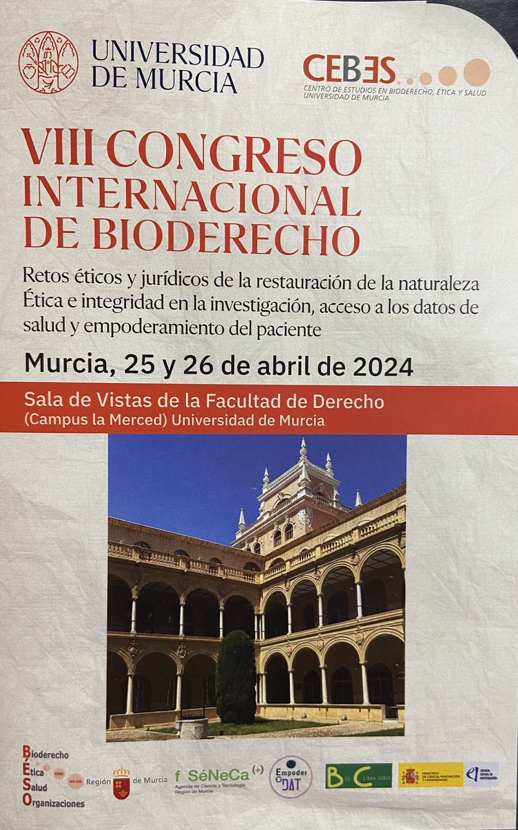 Comienza el VIII Congreso internacional de Bioderecho del <a href="/CebesBioderecho/">CEBES</a> 
Conferencia inaugural a cargo de <a href="/jesusjorda55226/">Jesús Jordano Fraga</a>