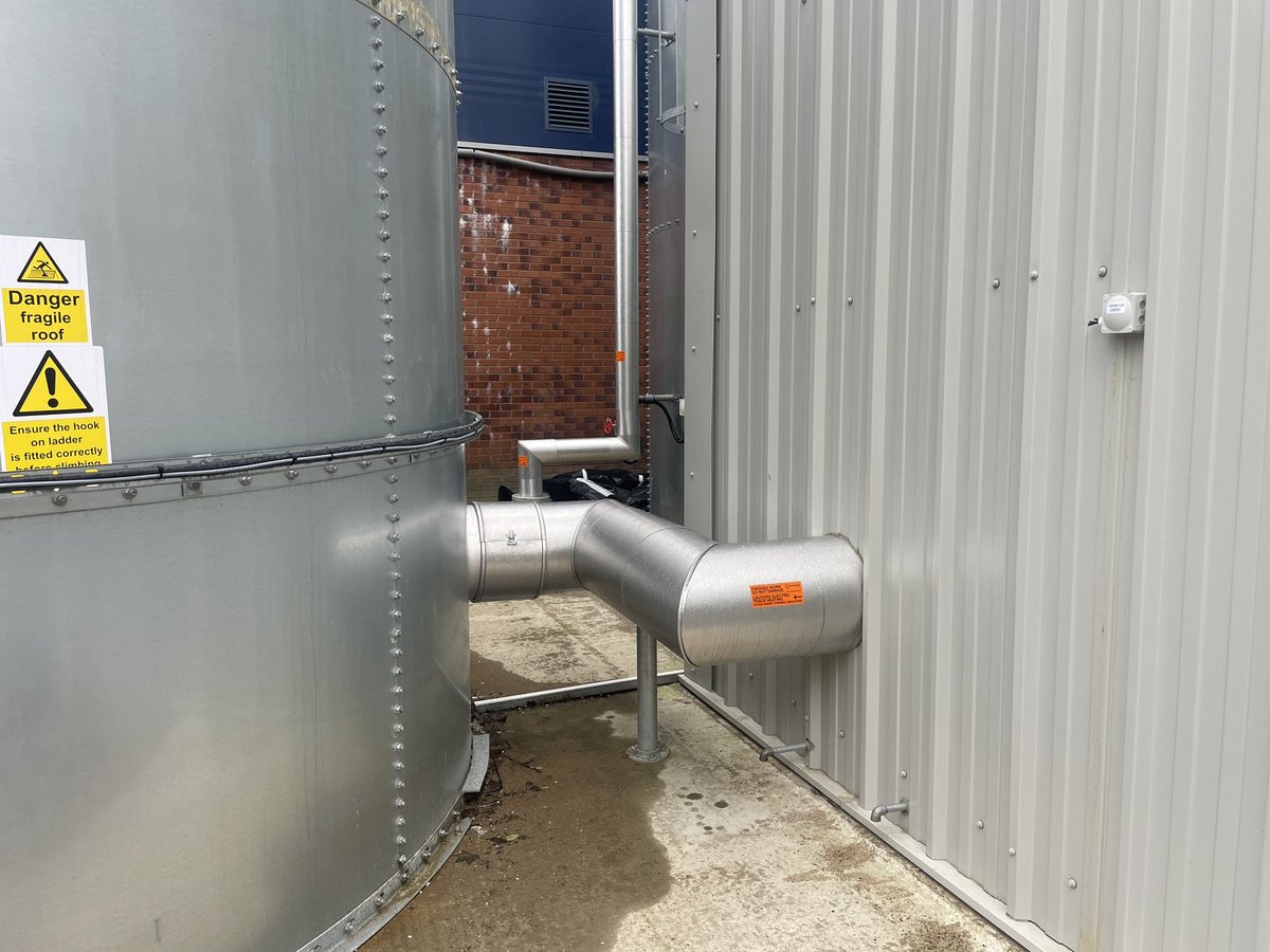 Trace heating & thermal insulation with aluminium cladding for sprinkler tank pipework on a commercial premesis in Washington #electricalcontractor #traceheating #thermalinsulation #firesprinklerssavelives