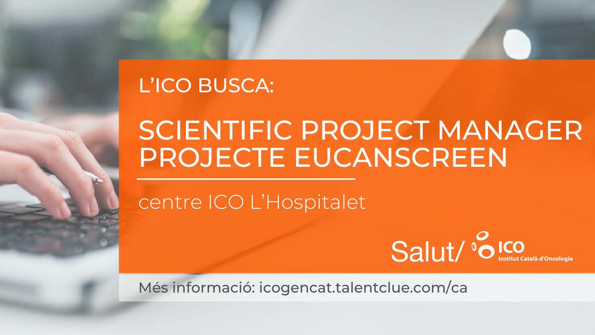 #OfertaFeina Ets postdoctorat/da i titulat/da superior en ciències de la salut? Busquem el teu perfil per la Unitat de Cribratge de #Càncer de l'@ICO_oncologia de l'Hospitalet. Més informació: icogencat.talentclue.com/ca/node/106230…