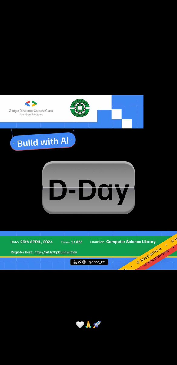 The wait finally over You're all welcome @gdgIlorin @GDSC_KP #BuildWithAI